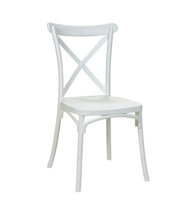 White Crossback Chair